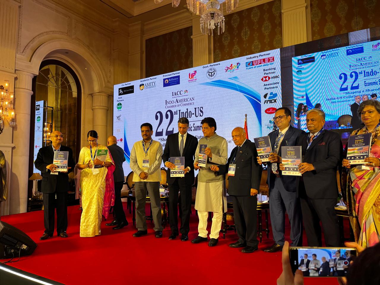 Interacting with business delegates and media